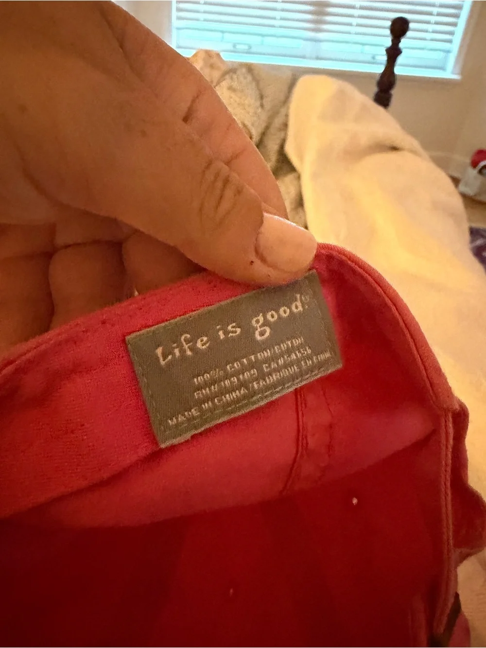 Life Is Good Pink Baseball Cap with Embroidered Skater